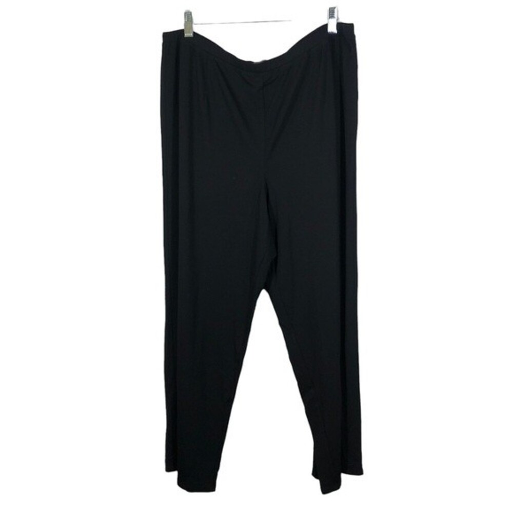 Eileen Fisher Pull On Stretch Wide Leg Cropped Pants Viscose Spandex 1X